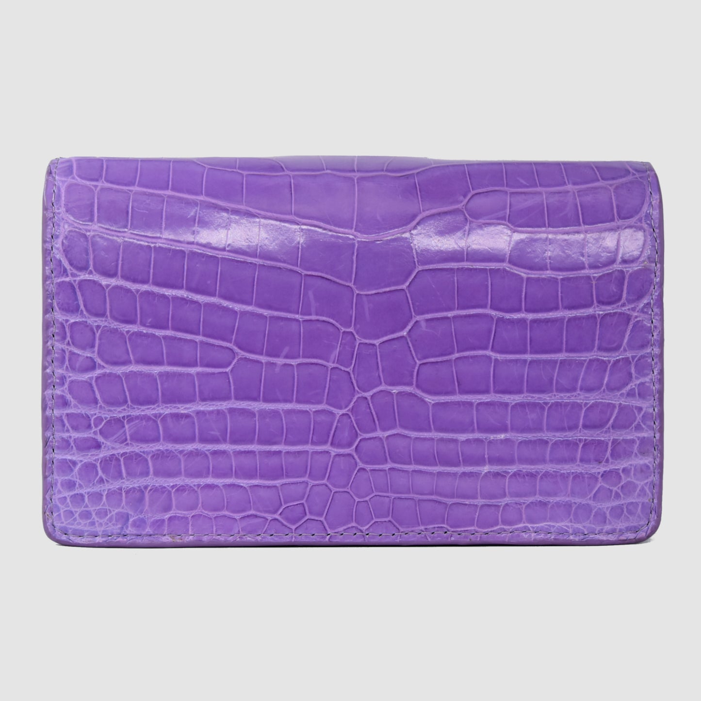 Pochette "Divina" Borsa in vera pelle di Coccodrillo Lilla