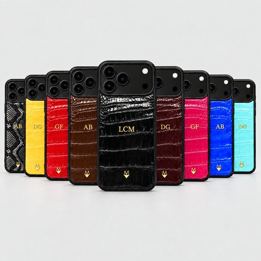 Cover in vera pelle di Coccodrillo e Pitone iPhone 18 17/16/15/14/13 MagSafe Personalizzabile