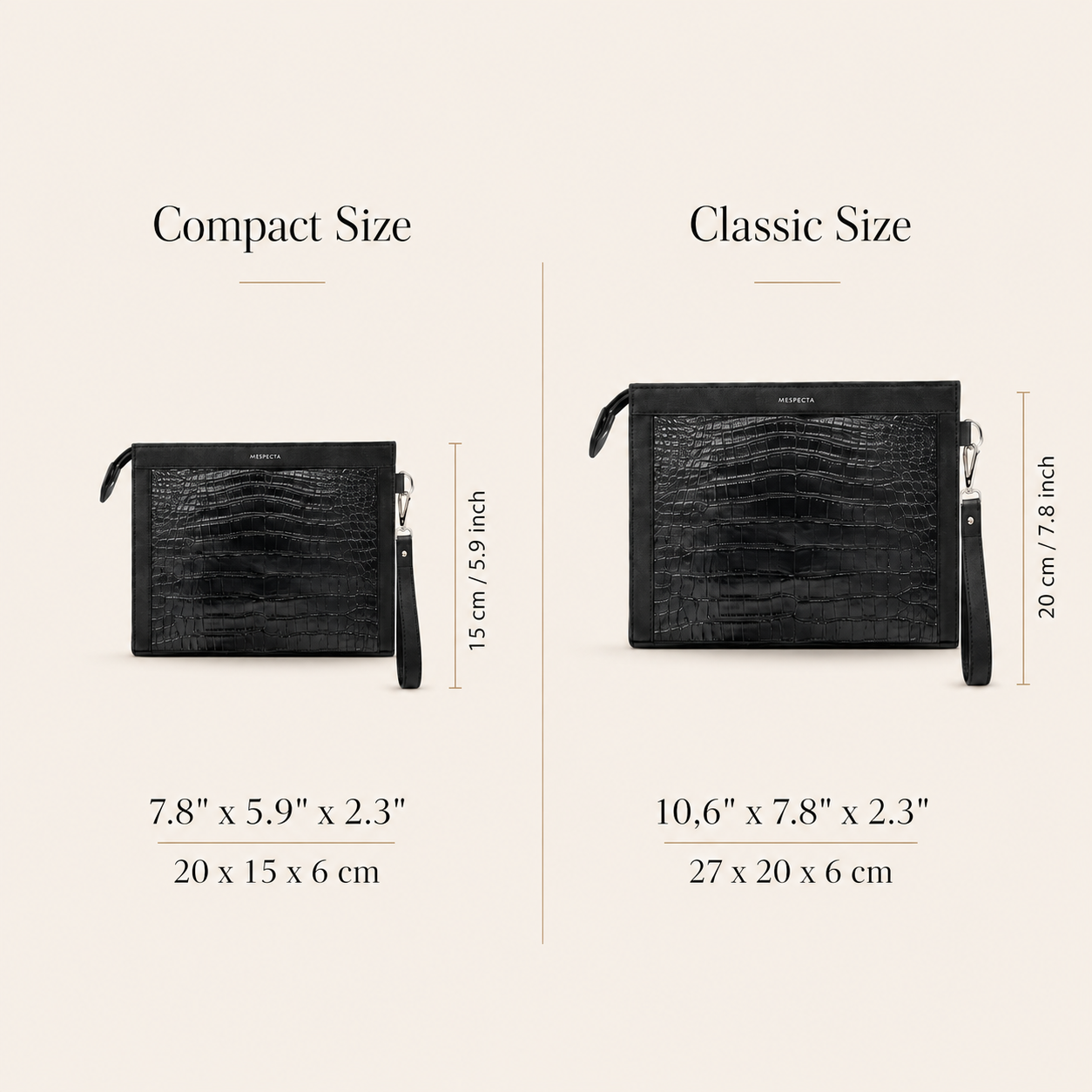 Man Purse Clutch bag in full genuine Black Crocodile skin