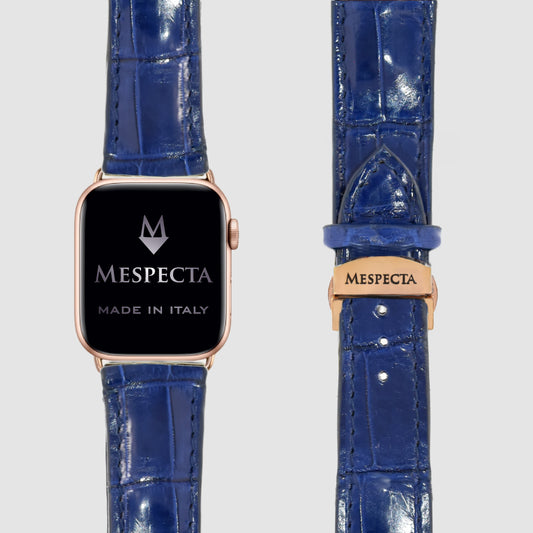 Cinturino Apple Watch in Pelle di Coccodrillo – Personalizzabile (Ultra, Serie 4–10, SE)