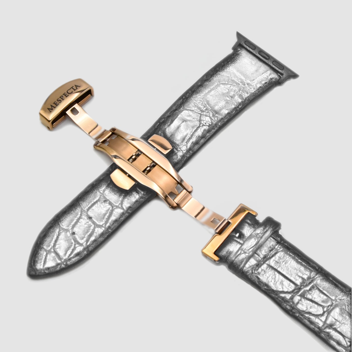 Cinturino Apple Watch in Pelle di Coccodrillo Marrone scuro – Personalizzabile (Ultra, Serie 4–10, SE)