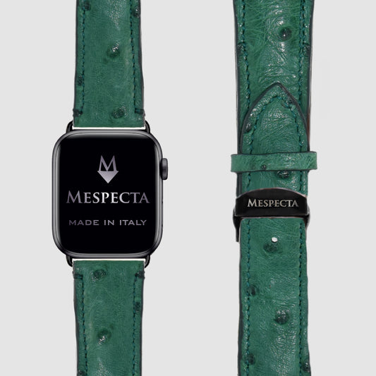 Cinturino Apple Watch in Pelle di struzzo – Personalizzabile (Ultra, Serie 4–10, SE)