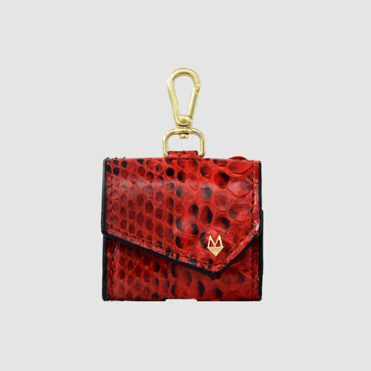 AirPods Headphone Case for All the Brats "Baby Eccelsa" in Genuine Python and Ostrich Leather