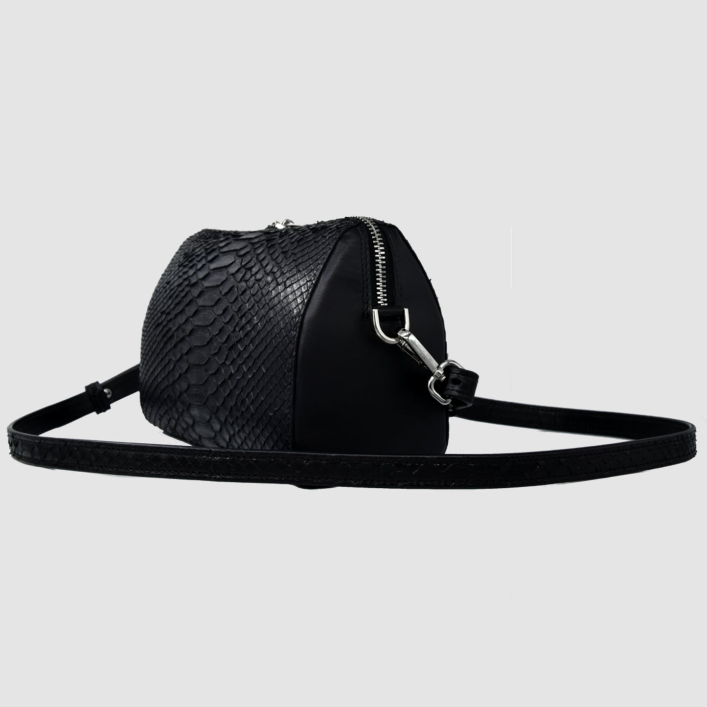 Borsello Beaty Uomo in vera pelle di Pitone - Personalizzabile con iniziali - Nero