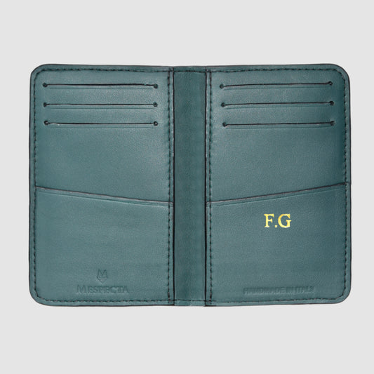 Porta carte Organizer tascabile in vero coccodrillo - 10 tasche - Personalizzabile - Marrone