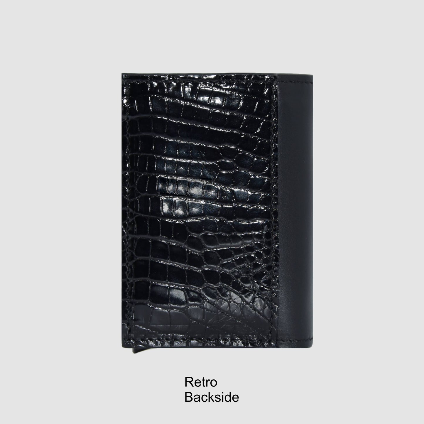 Portacarte compatto in vera pelle di Coccodrillo "Performante"