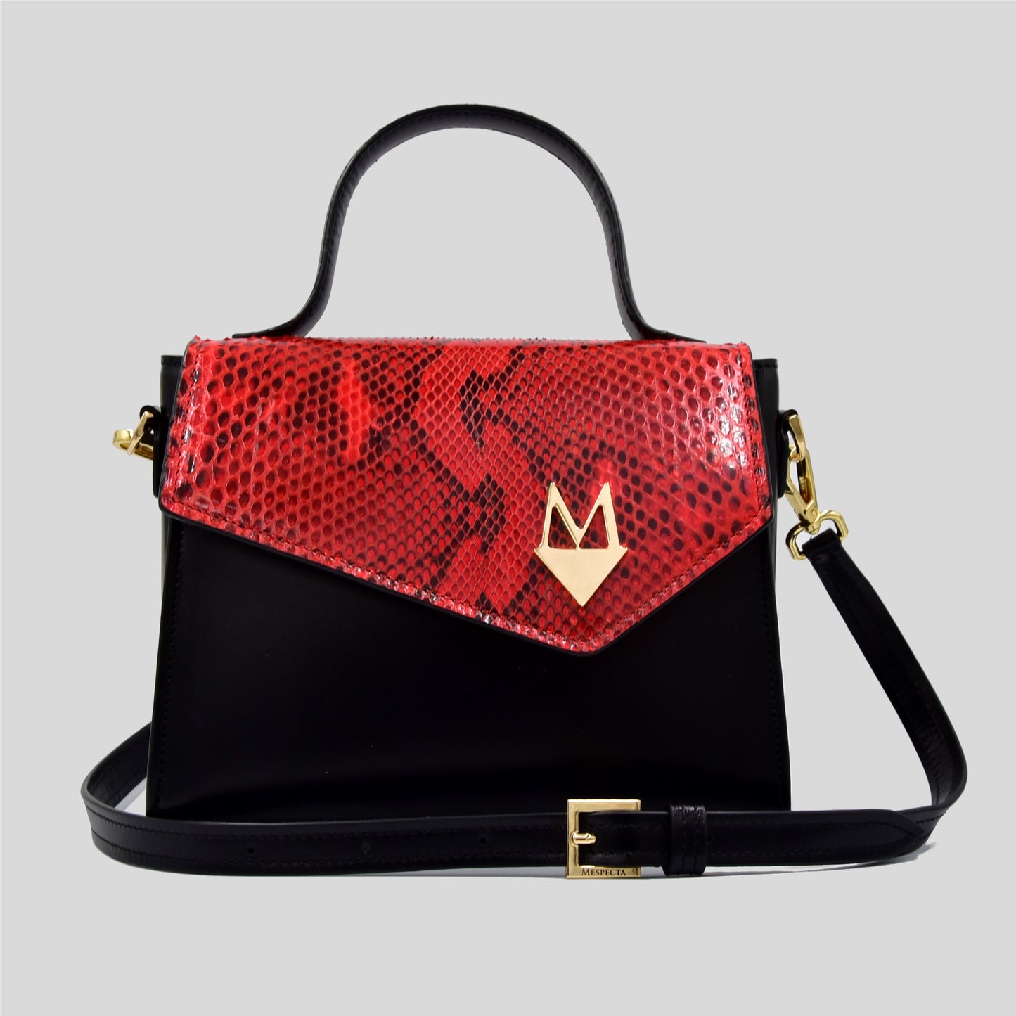 Borsa "Eccelsa" in vera pelle di Pitone Rosso