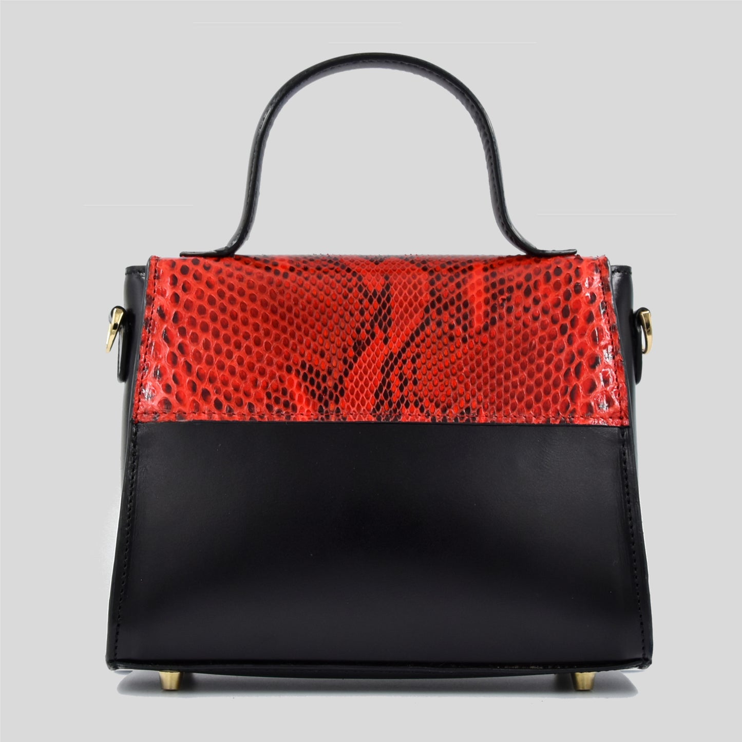Borsa "Eccelsa" in vera pelle di Pitone Rosso