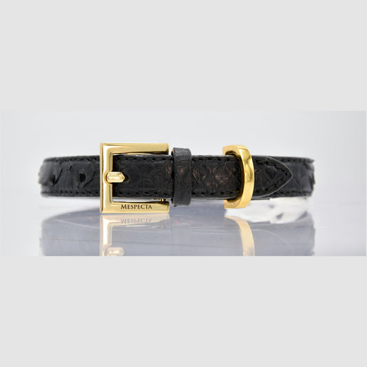 Collare per cani e gatti in vero pitone Nero - MESPECTA Italia