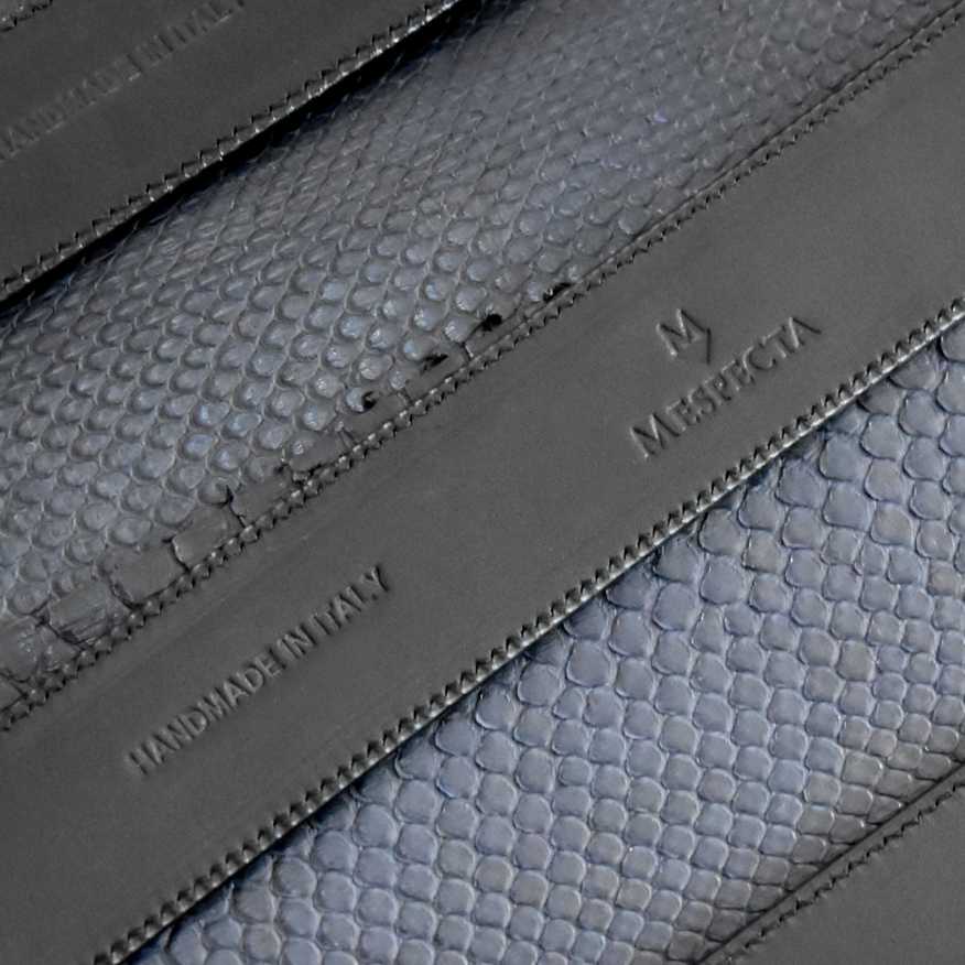 Cintura Uomo in pelle di Coccodrillo Nero Personalizzabile - MESPECTA Italia