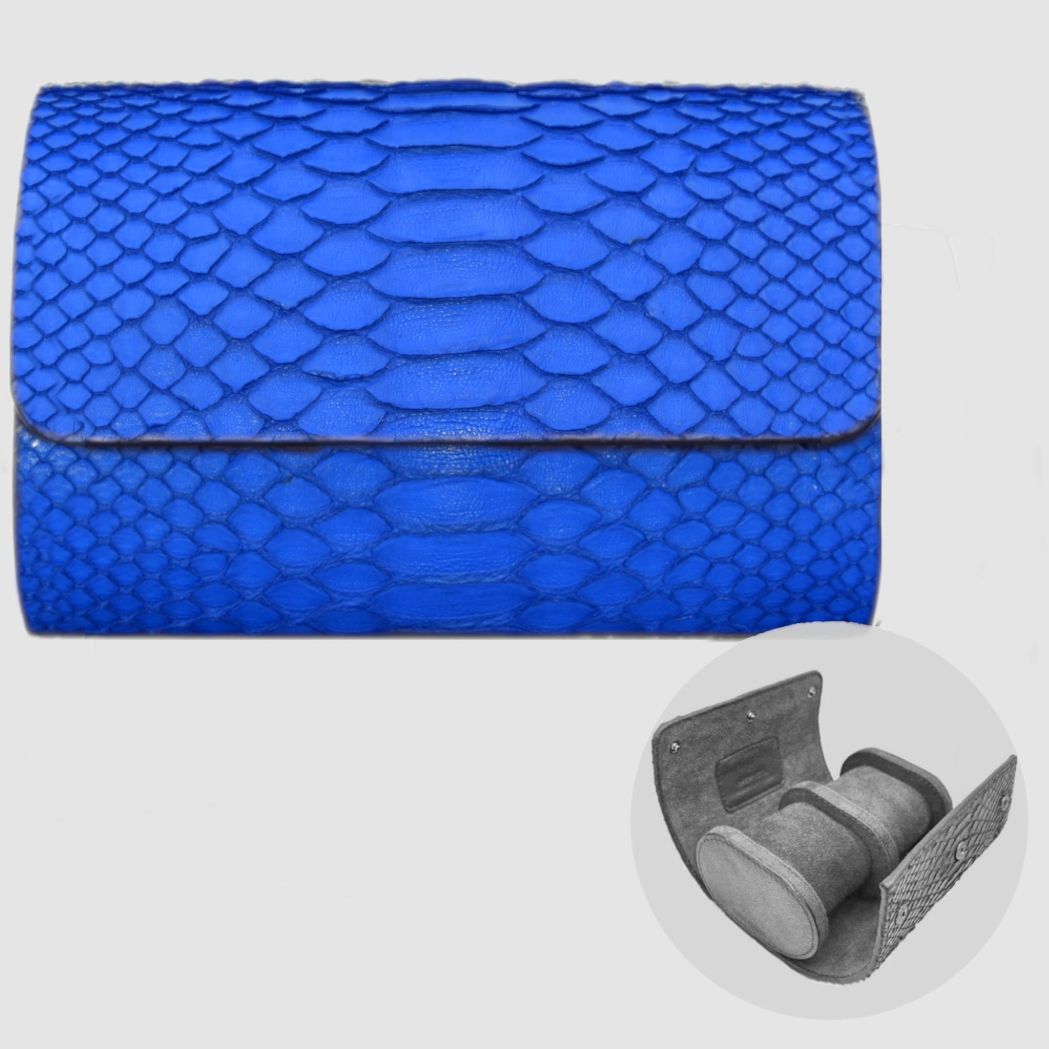 Custodia per orologi in vero Pitone Made in italy - Watch Roll ...