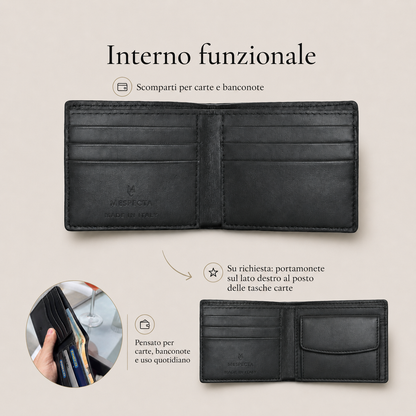 Portafoglio mod. "Esemplare" in vera pelle di Pitone e Coccodrillo Personalizzabile
