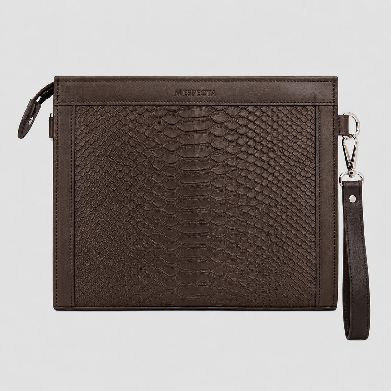Pochette clutch borsello Uomo in vera pelle di Pitone - Personalizzabile con iniziali