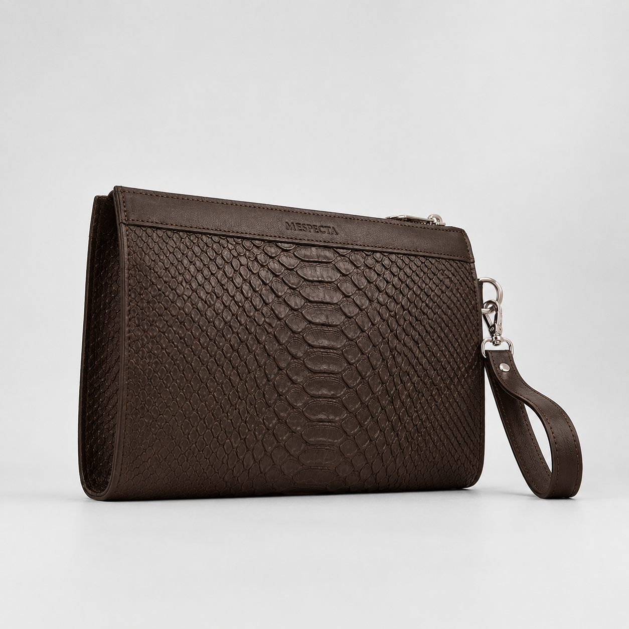 Pochette clutch borsello Uomo in vera pelle di Pitone - Personalizzabile con iniziali