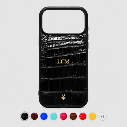 Cover in vera pelle di Coccodrillo e Pitone iPhone 18 17/16/15/14/13 MagSafe Personalizzabile