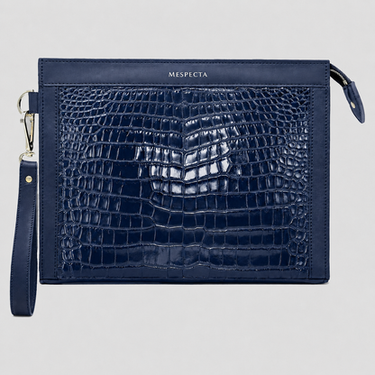 Man Purse Clutch bag in full genuine Black Crocodile skin
