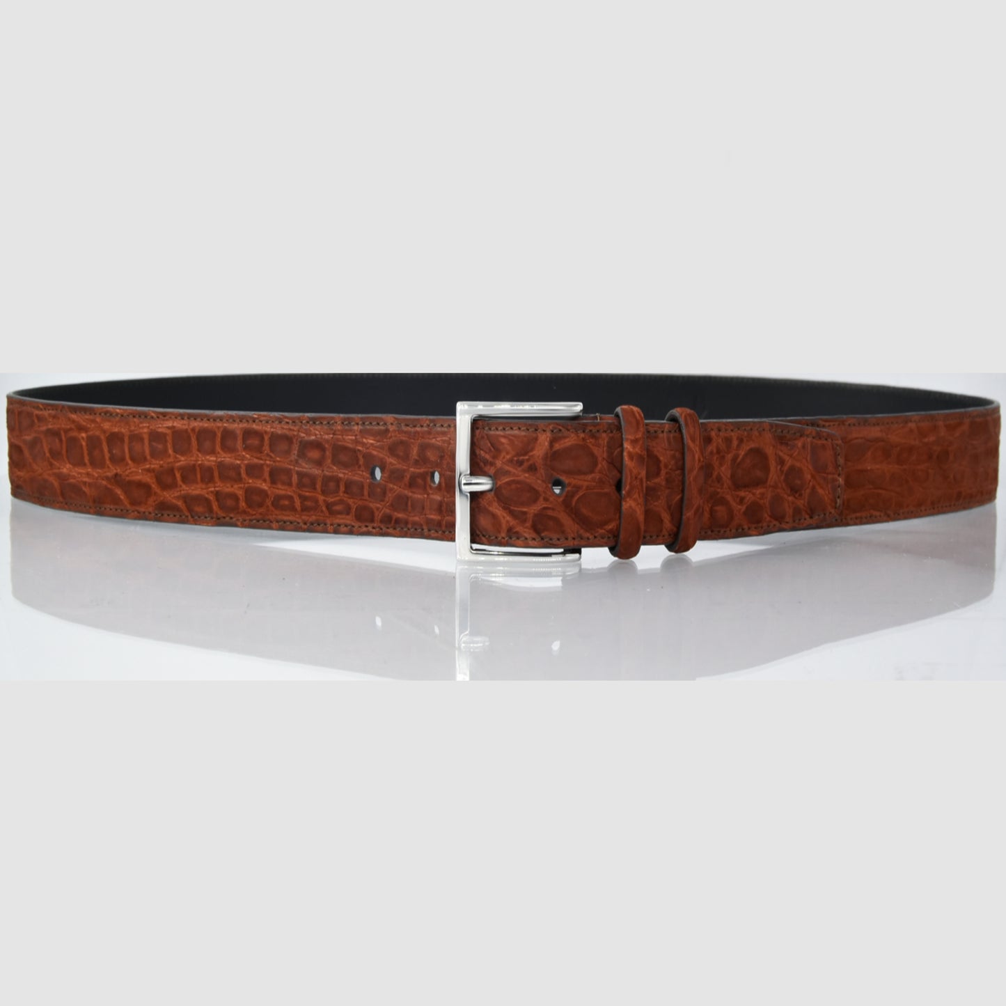 Cintura Uomo in vera pelle di Coccodrillo Nabuk