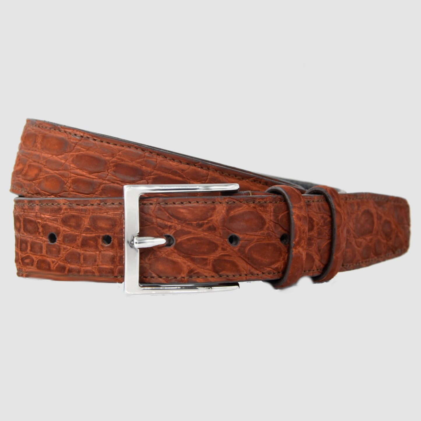 Cintura Uomo in vera pelle di Coccodrillo Nabuk