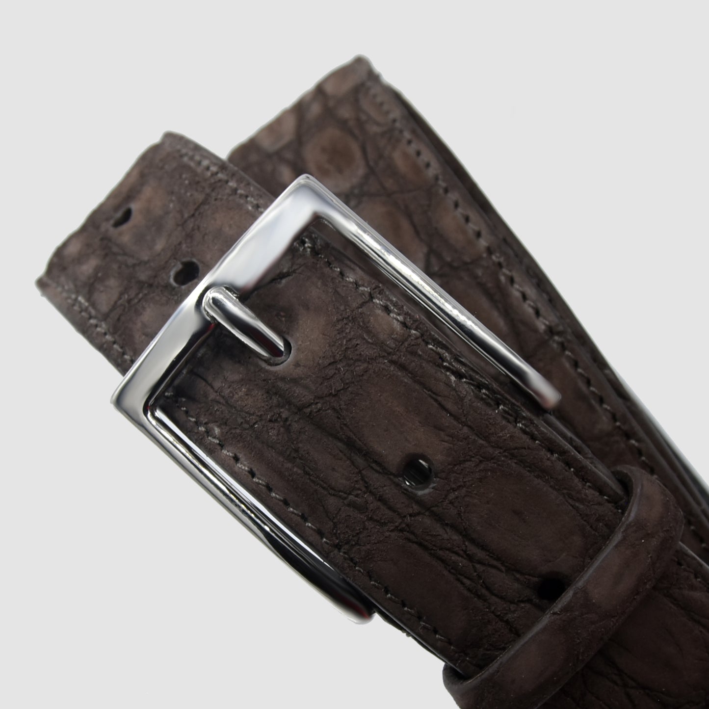 Cintura Uomo in vera pelle di Coccodrillo Nabuk