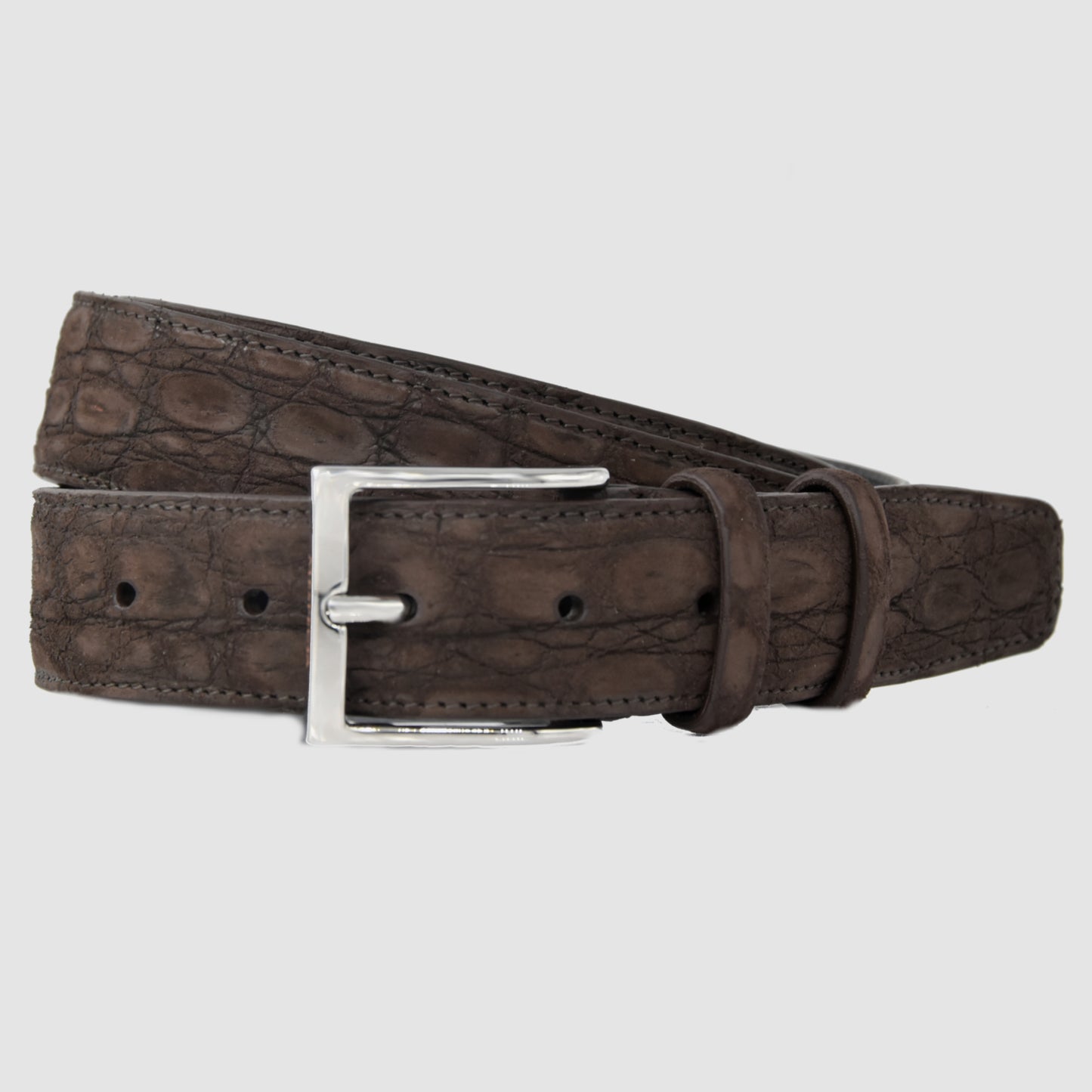 Cintura Uomo in vera pelle di Coccodrillo Nabuk