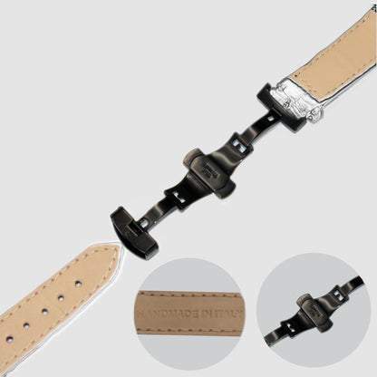 Cinturino in pelle Apple Watch Personalizzabile serie Ultra, 8, 7, 6, 5, 4, SE in vera pelle di Coccodrillo Lilla