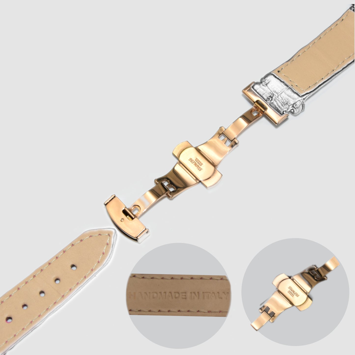 Cinturino in pelle Apple Watch Personalizzabile serie Ultra, 8, 7, 6, 5, 4, SE in vera pelle di Coccodrillo Lilla