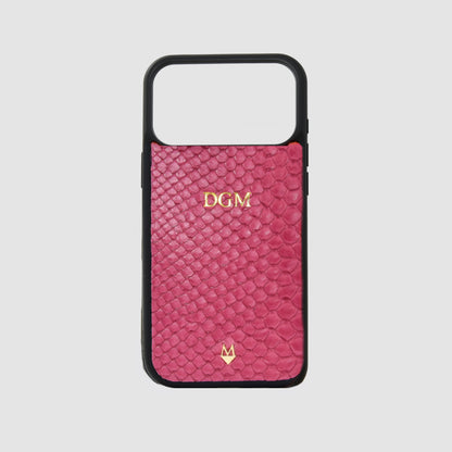 Cover in vera pelle di Coccodrillo e Pitone iPhone 17/16/15/14/13/12 MagSafe Personalizzabile