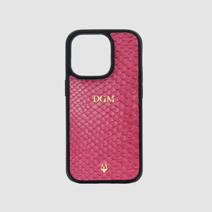 Phone case for Iphone 14/ 13/12/ 11/ XR models in White genuine Python skin