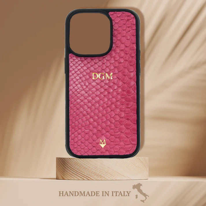Cover in vera pelle di Pitone Personalizzabile iPhone MagSafe