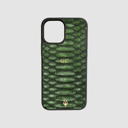 Cover in vera pelle di Coccodrillo e Pitone iPhone MagSafe Personalizzabile