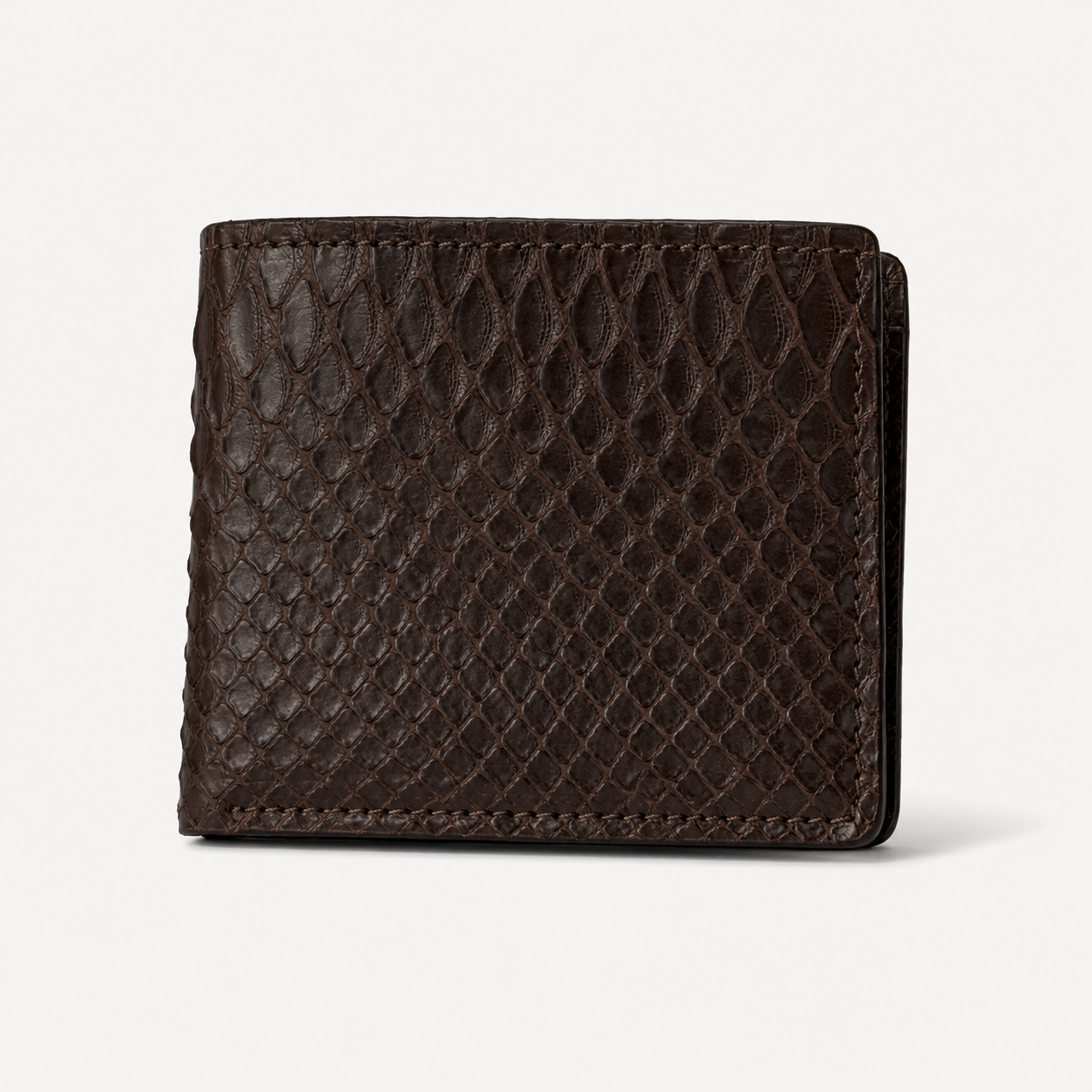 Wallet for Man in Black Python skin 