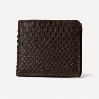 Wallet for Man in Black Python skin 