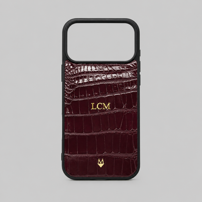 Phone Case iPhone case 17 - 16 - 15 - 14 -13 - 12 in genuine crocodile and python skin. MagSafe. Customizable.