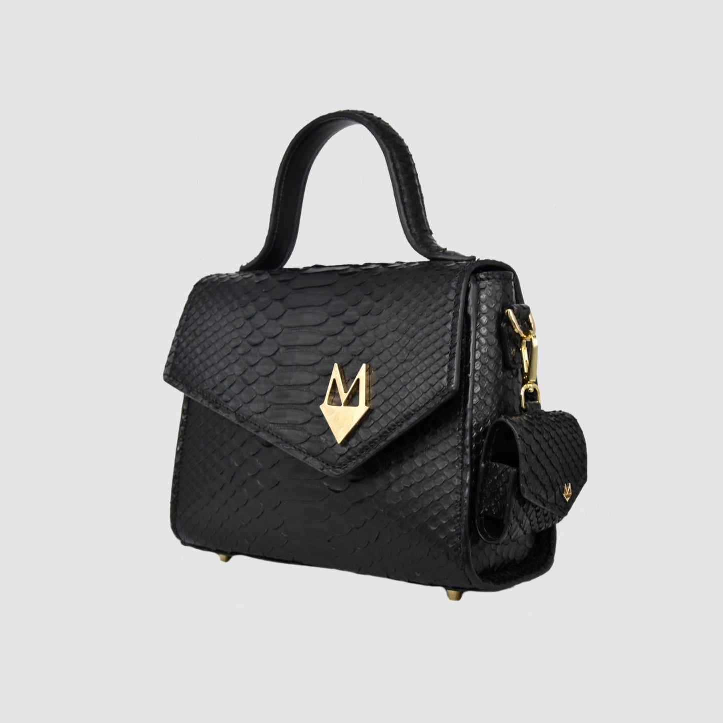 AirPods Headphone Case for All the Brats "Baby Eccelsa" in Genuine Python and Ostrich Leather