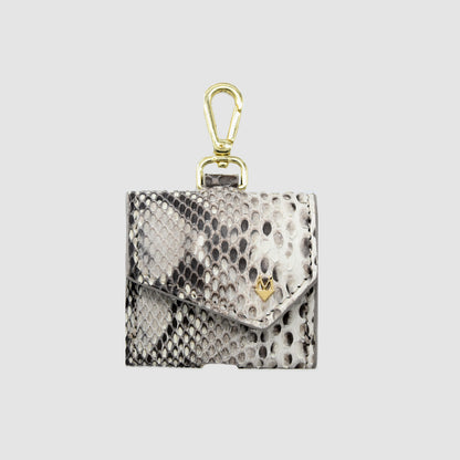 AirPods Headphone Case for All the Brats "Baby Eccelsa" in Genuine Python and Ostrich Leather
