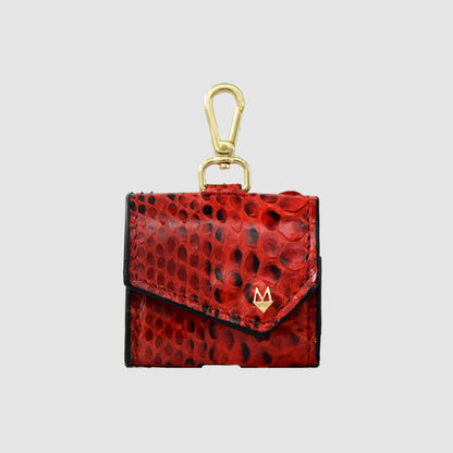 AirPods Headphone Case for All the Brats "Baby Eccelsa" in Genuine Python and Ostrich Leather