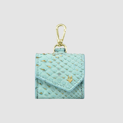AirPods Headphone Case for All the Brats "Baby Eccelsa" in Genuine Python and Ostrich Leather