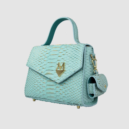 AirPods Headphone Case for All the Brats "Baby Eccelsa" in Genuine Python and Ostrich Leather