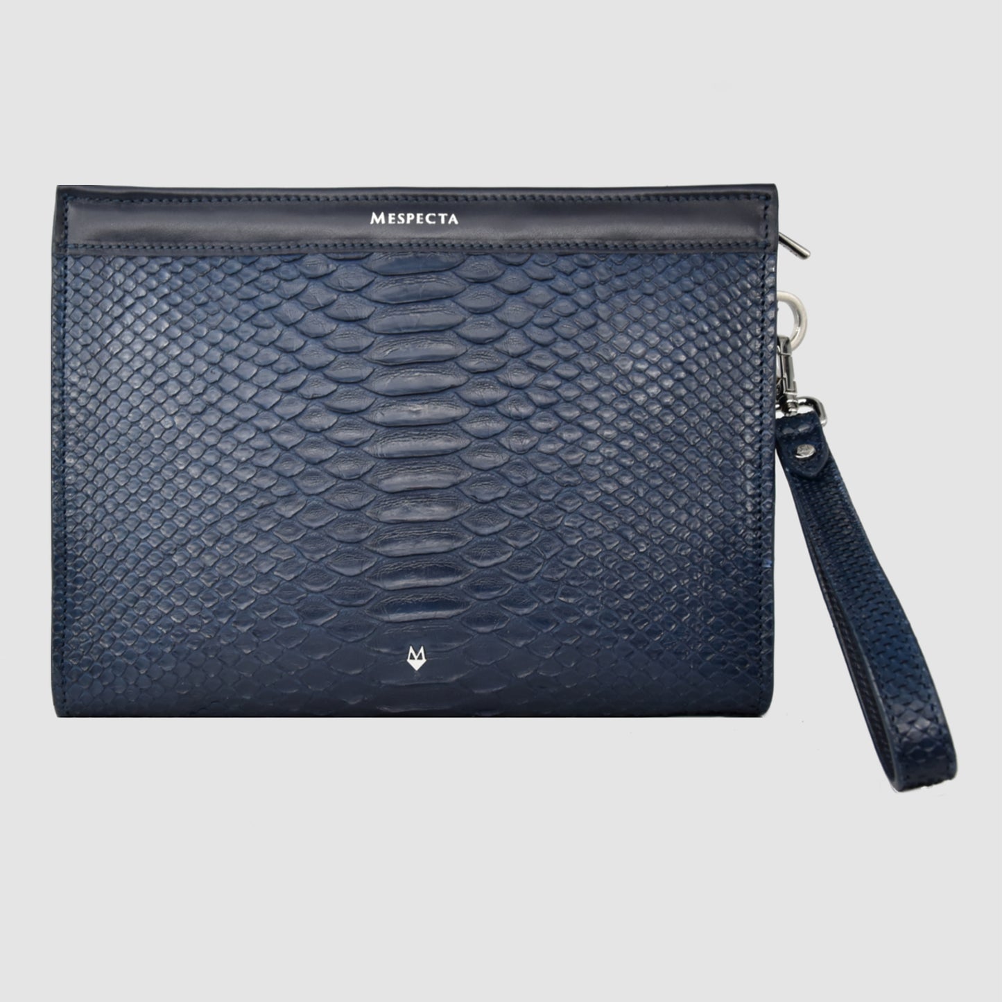 Pochette clutch borsello Uomo in vera pelle di Pitone - Personalizzabile con iniziali - Nero