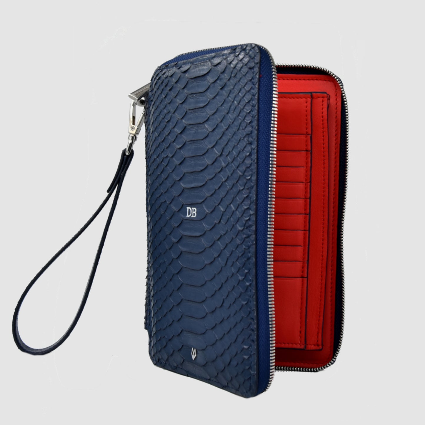 Pochette Borsa Uomo mod. DB in vera pelle di Pitone - Personalizzabile con iniziali