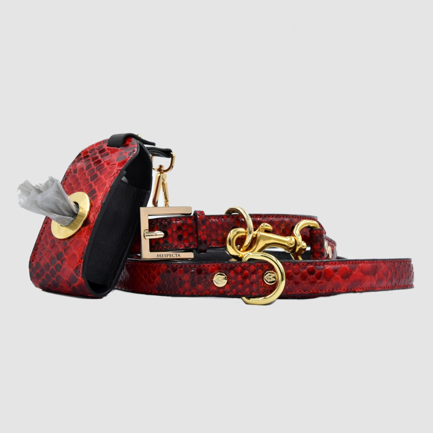 Porta sacchetti cani Poop Bag in vera pelle di Pitone