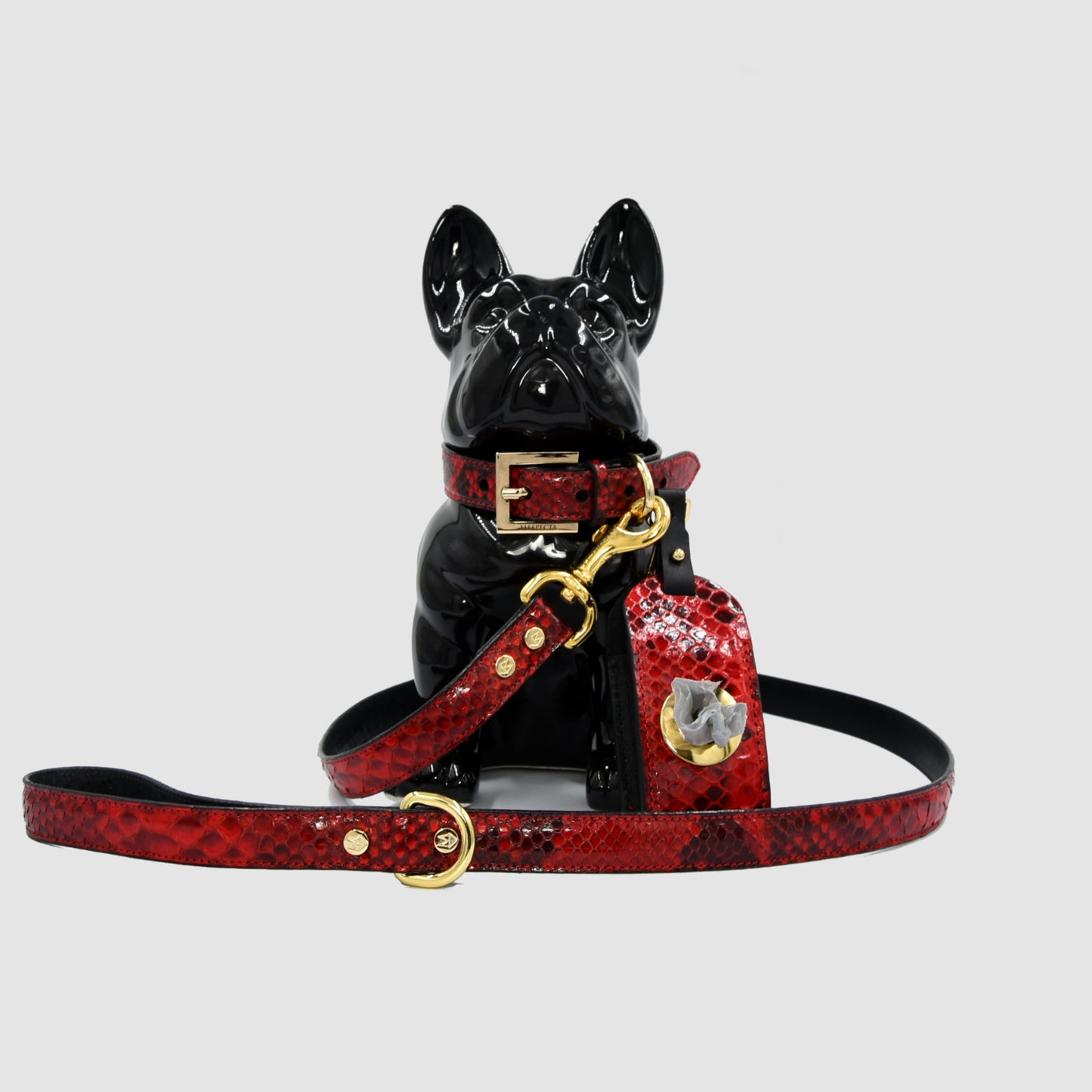 Porta sacchetti cani Poop Bag in vera pelle di Pitone