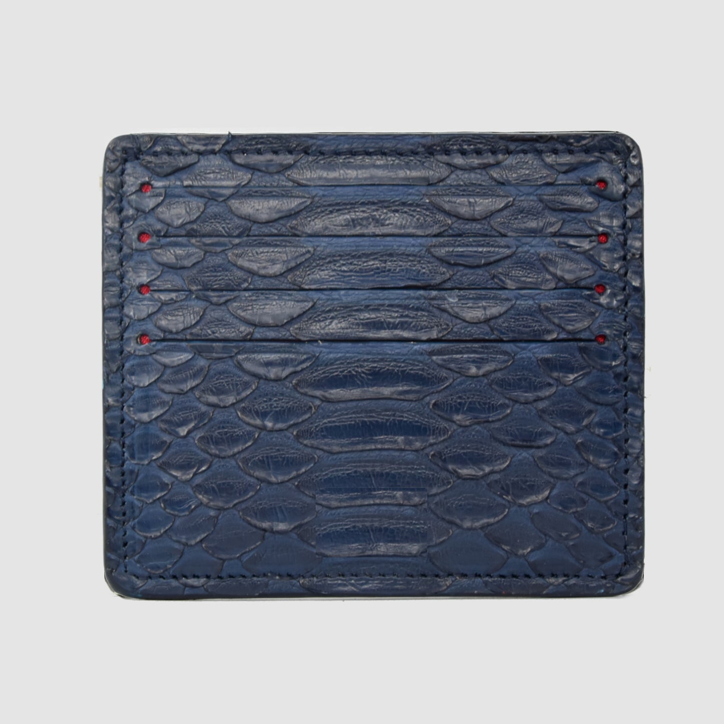 Porta carte 5 o 9 Tasche in vera pelle di pitone mod. "Brillante"