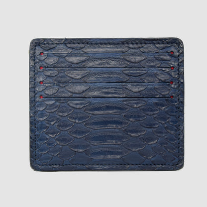 Porta carte 5 o 9 Tasche in vera pelle di pitone mod. "Brillante"