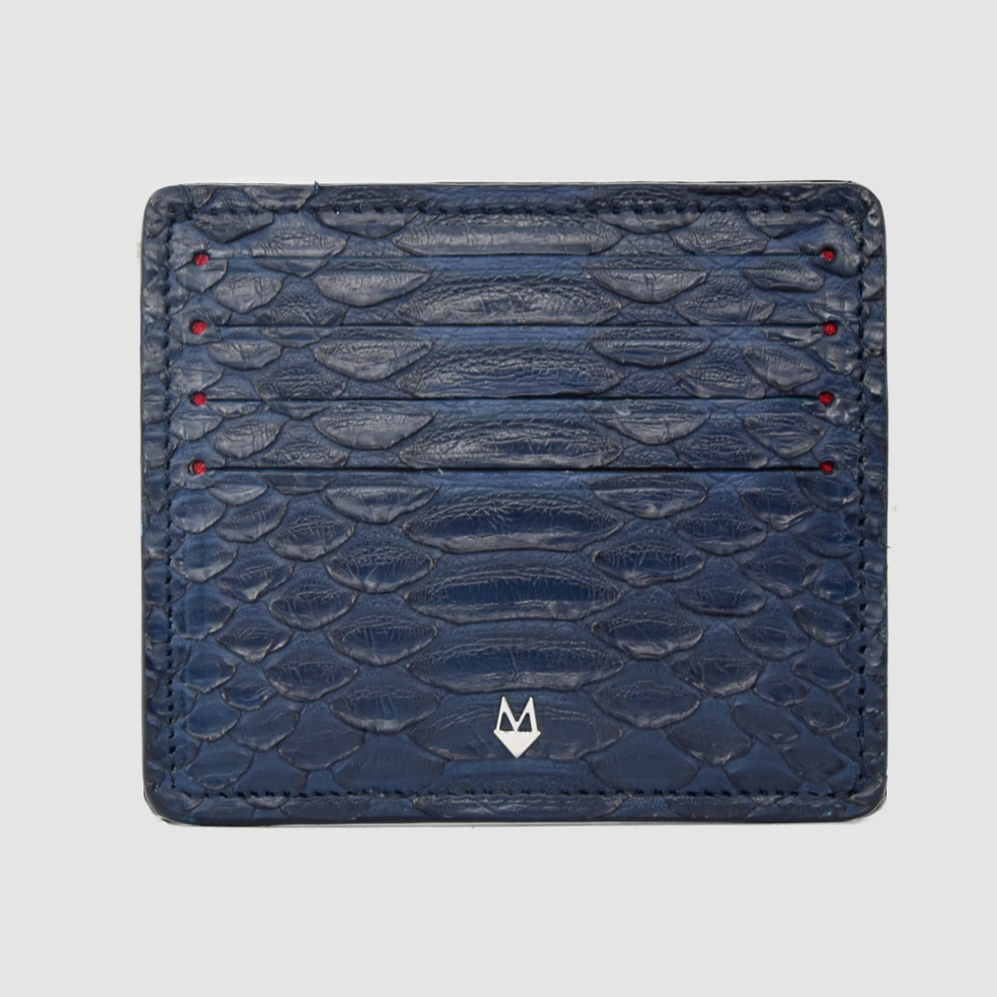 Porta carte 5 o 9 Tasche in vera pelle di pitone mod. "Brillante"