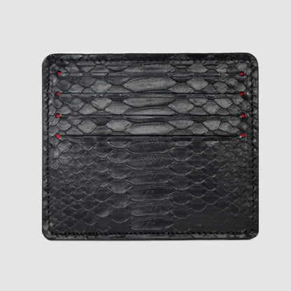 Porta carte 5 o 9 Tasche in vera pelle di pitone mod. "Brillante"
