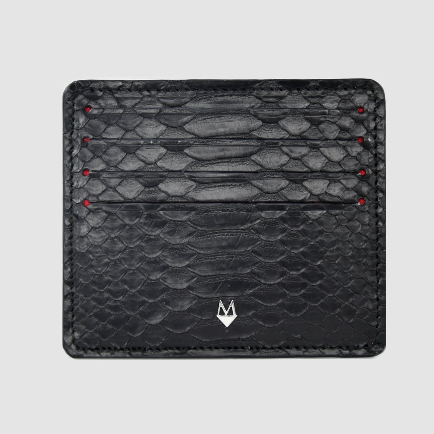 Porta carte 5 o 9 Tasche in vera pelle di pitone mod. "Brillante"