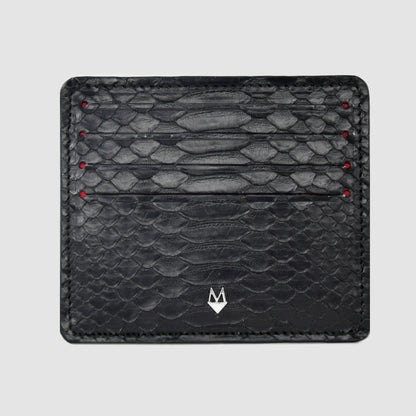 Porta carte 5 o 9 Tasche in vera pelle di pitone mod. "Brillante"