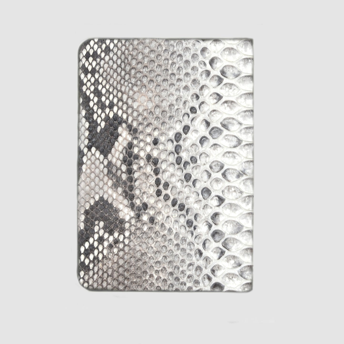 Porta carte Organizer tascabile in vera pelle di Pitone Personalizzabile -  Bianco Nero