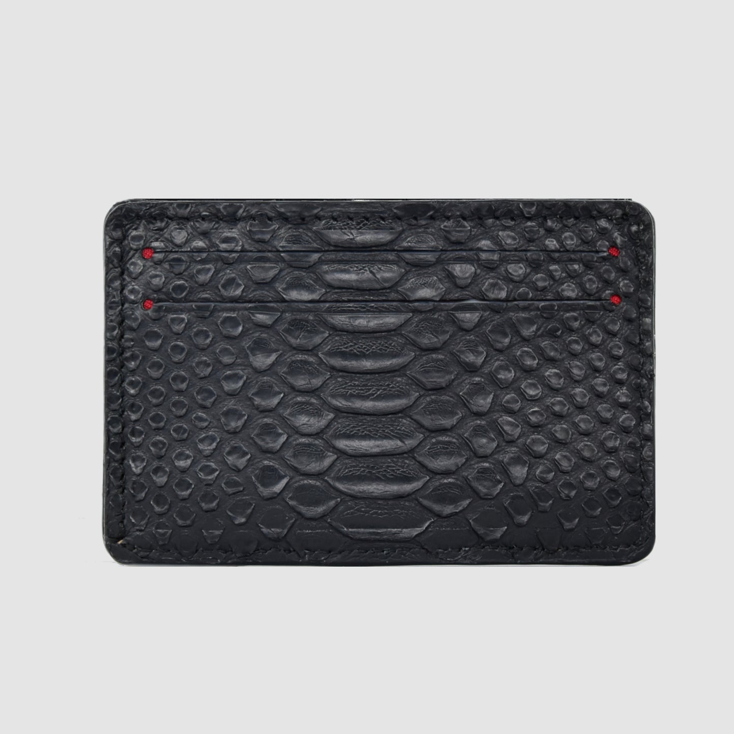 Porta carte 5 o 9 Tasche in vera pelle di pitone mod. "Brillante"